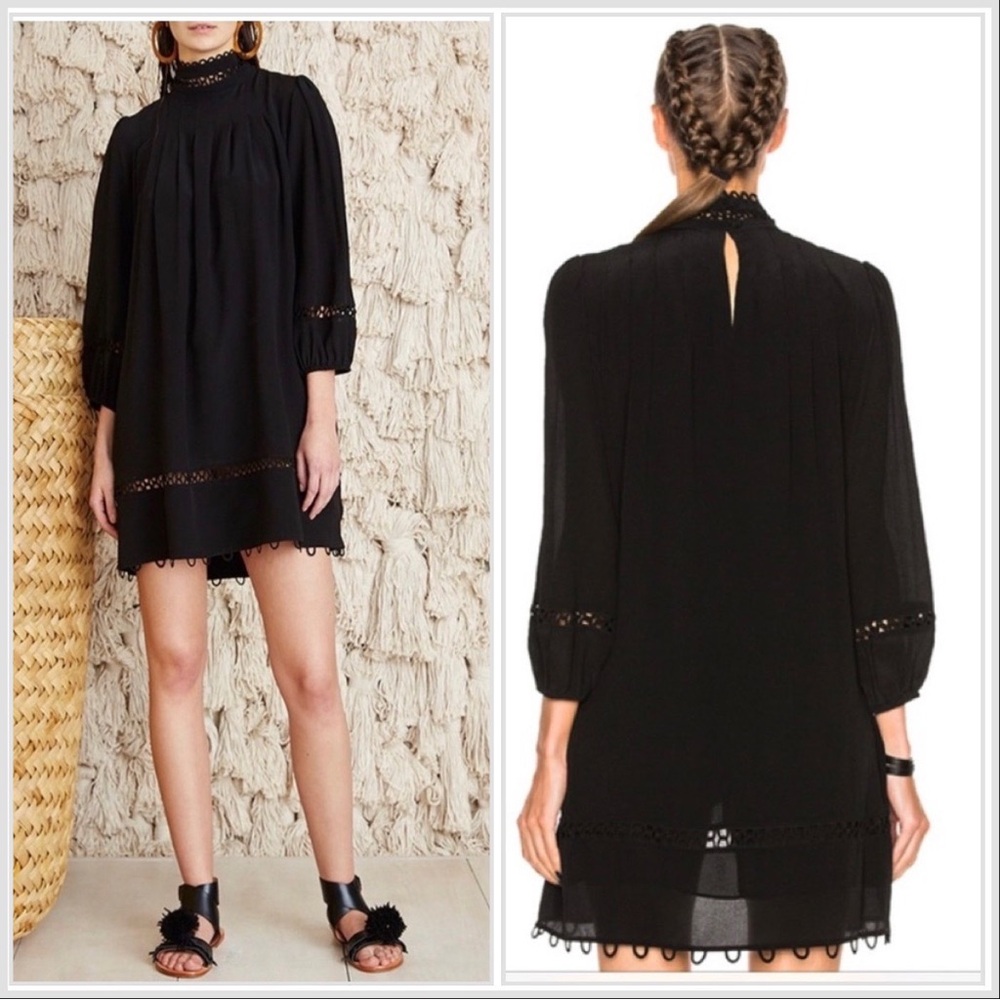 Apiece Apart La Sierra Silk Shift Dress Black size XS